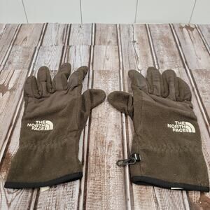 The North Face Vintage Wool Gloves Mens Size M Brown Fleece Lined Winter